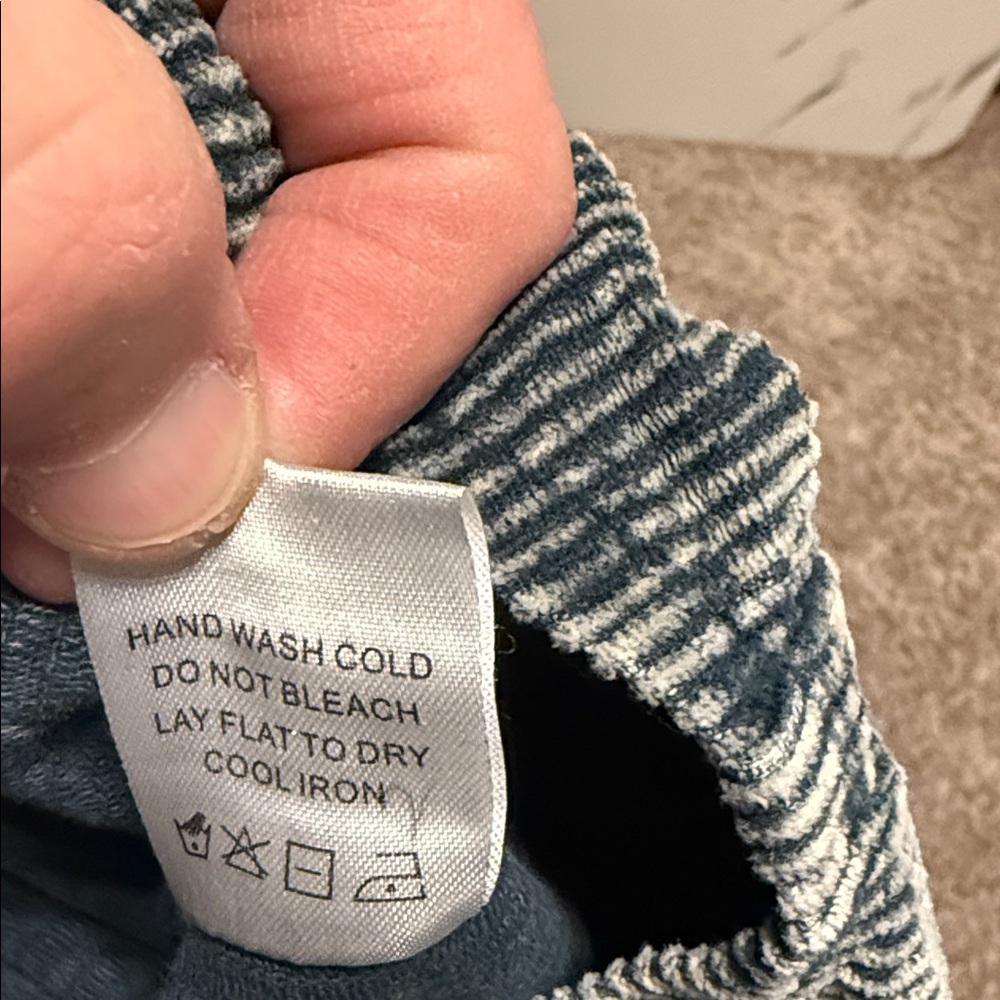 White Birch Blue Corduroy Shacket with Animal Print Accents. 2X - Picture 8 of 8